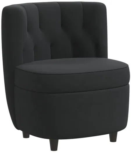 Zaire Chair in Velvet Black by Skyline