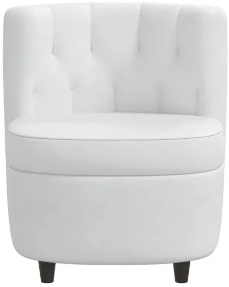 Zaire Chair in Velvet White by Skyline