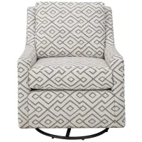 Copley Swivel Glider Chair in Gray;Ivory;Black by Chairs America