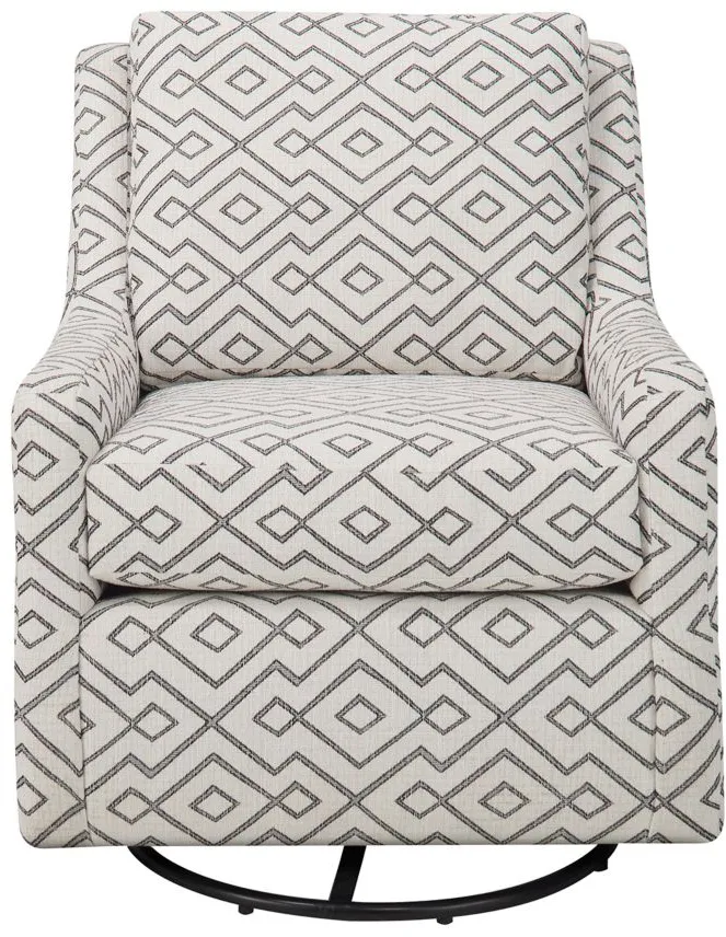 Copley Swivel Glider Chair in Gray;Ivory;Black by Chairs America