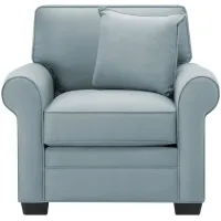 Glendora Chair in Suede So Soft Hydra by H.M. Richards
