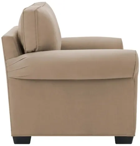 Glendora Chair in Suede So Soft Khaki by H.M. Richards