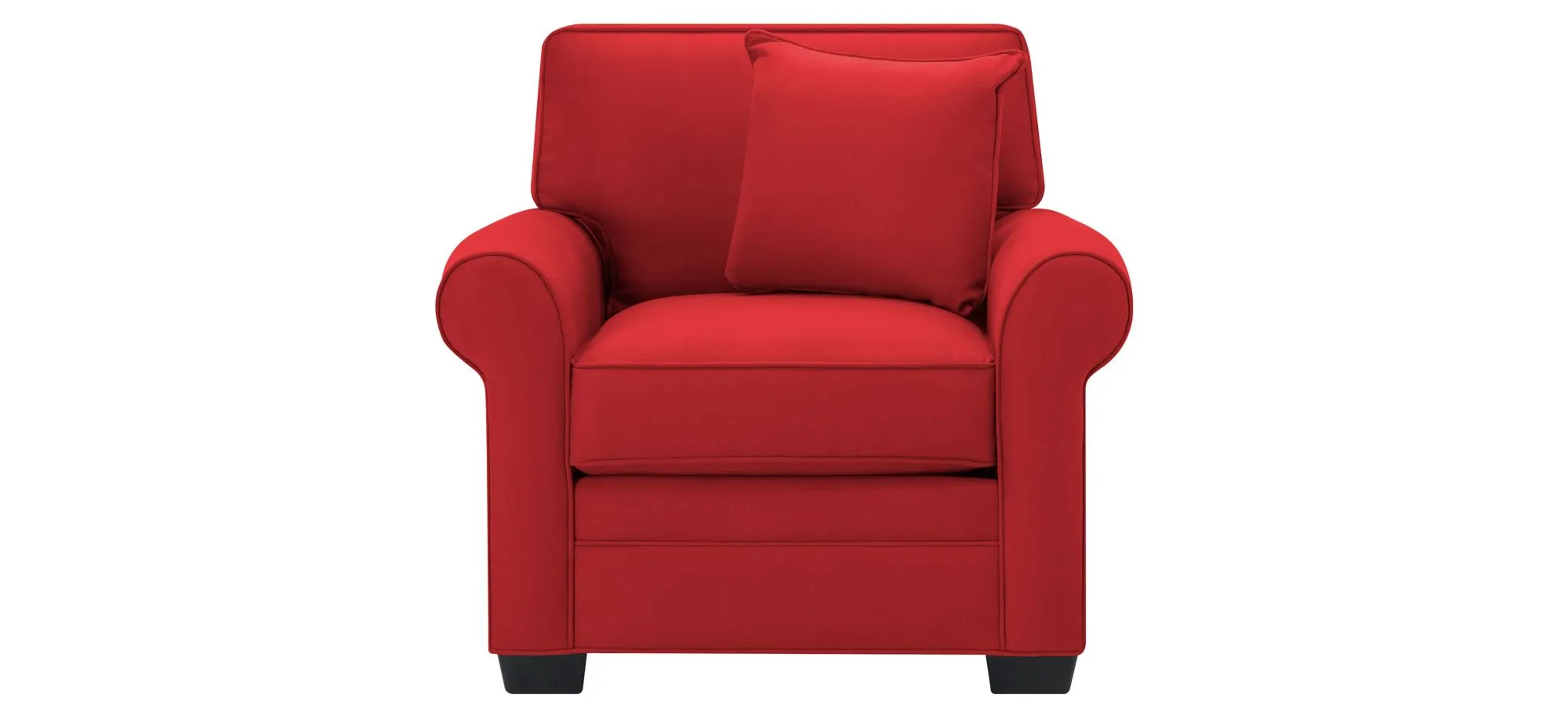 Glendora Chair in Suede So Soft Cardinal by H.M. Richards