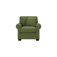 Glendora Chair in Suede So Soft Pine by H.M. Richards