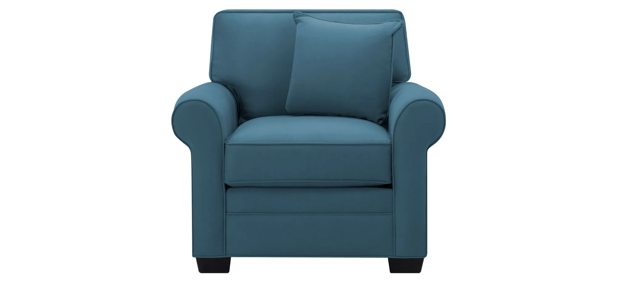 Glendora Chair in Suede So Soft Indigo by H.M. Richards