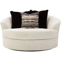 Cambri Oversized Swivel Chair in Snow by Ashley Furniture