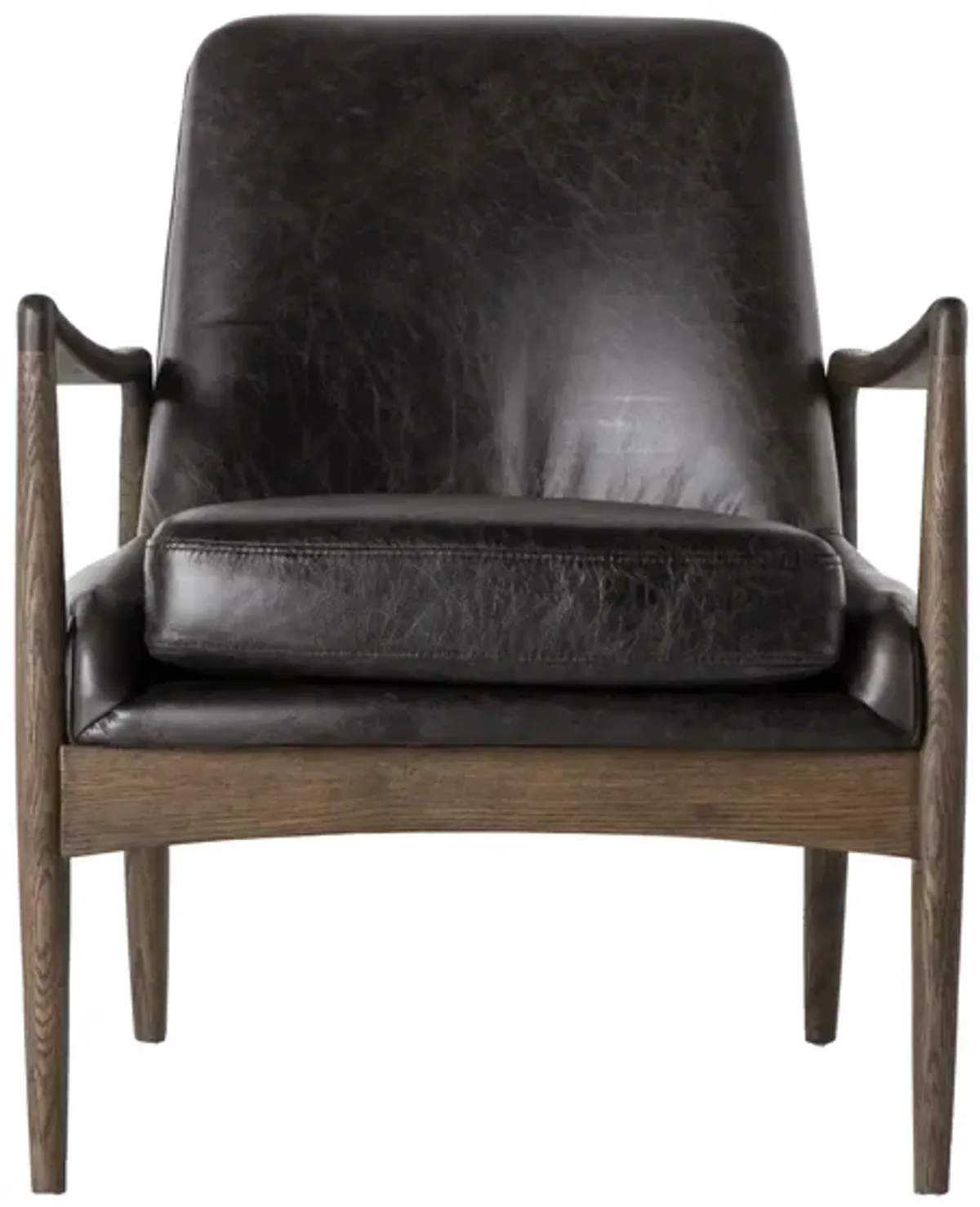 Apfel Leather Chair in Durango Smoke by Four Hands