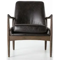 Apfel Leather Chair in Durango Smoke by Four Hands