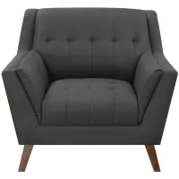 Elise Accent Chair in charcoal pebble by Emerald Home Furnishings