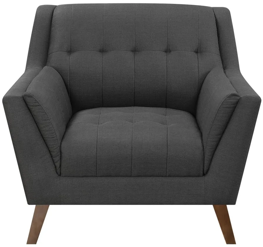 Elise Accent Chair in charcoal pebble by Emerald Home Furnishings