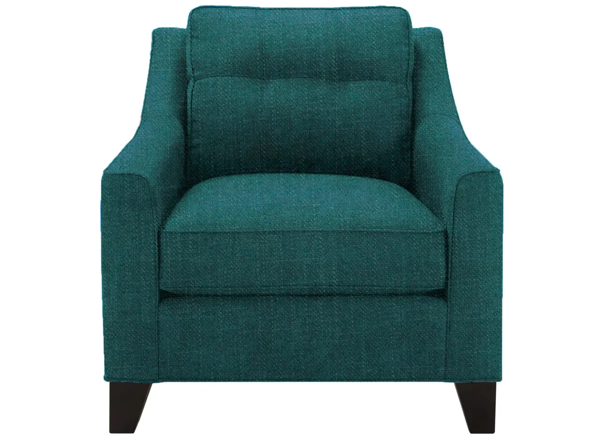 Carmine Chair in Elliot Teal by H.M. Richards