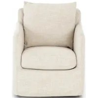 Banks Swivel Chair in Cambric Ivory by Four Hands