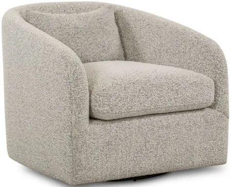 Topanga Swivel Chair in Knoll Domino by Four Hands