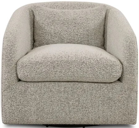 Topanga Swivel Chair in Knoll Domino by Four Hands
