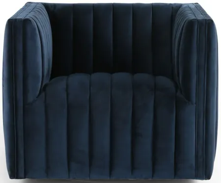 Augustine Swivel Chair in Sapphire Navy by Four Hands
