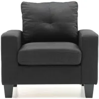 Newbury Club Chair by Glory Furniture in Black by Glory Furniture
