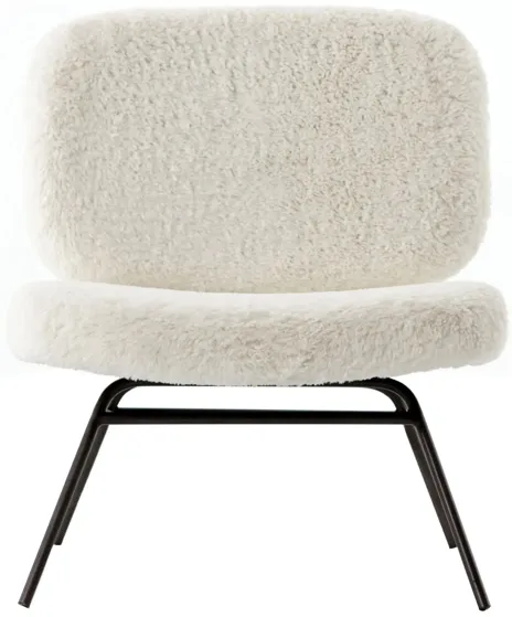 Caleb Chair in Ivory Angora by Four Hands