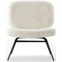 Caleb Chair in Ivory Angora by Four Hands