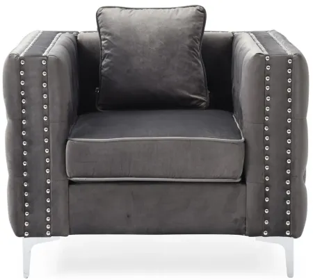 Paige Chair in Gray by Glory Furniture