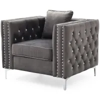 Paige Chair in Gray by Glory Furniture