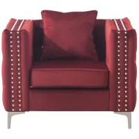 Paige Chair in Burgundy by Glory Furniture