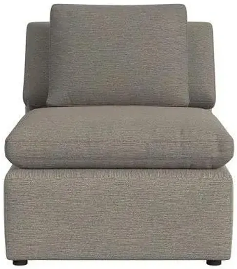 Cortney's Collection Modular Armless Chair in Taupe by DOREL HOME FURNISHINGS