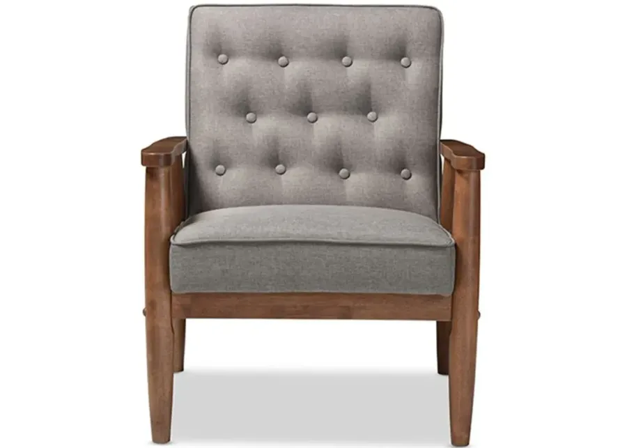 Sorrento Lounge Chair in Gray by Wholesale Interiors