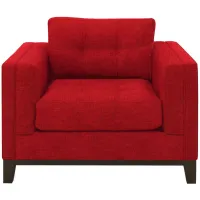 Mirasol Chair in Suede so Soft Cardinal by H.M. Richards