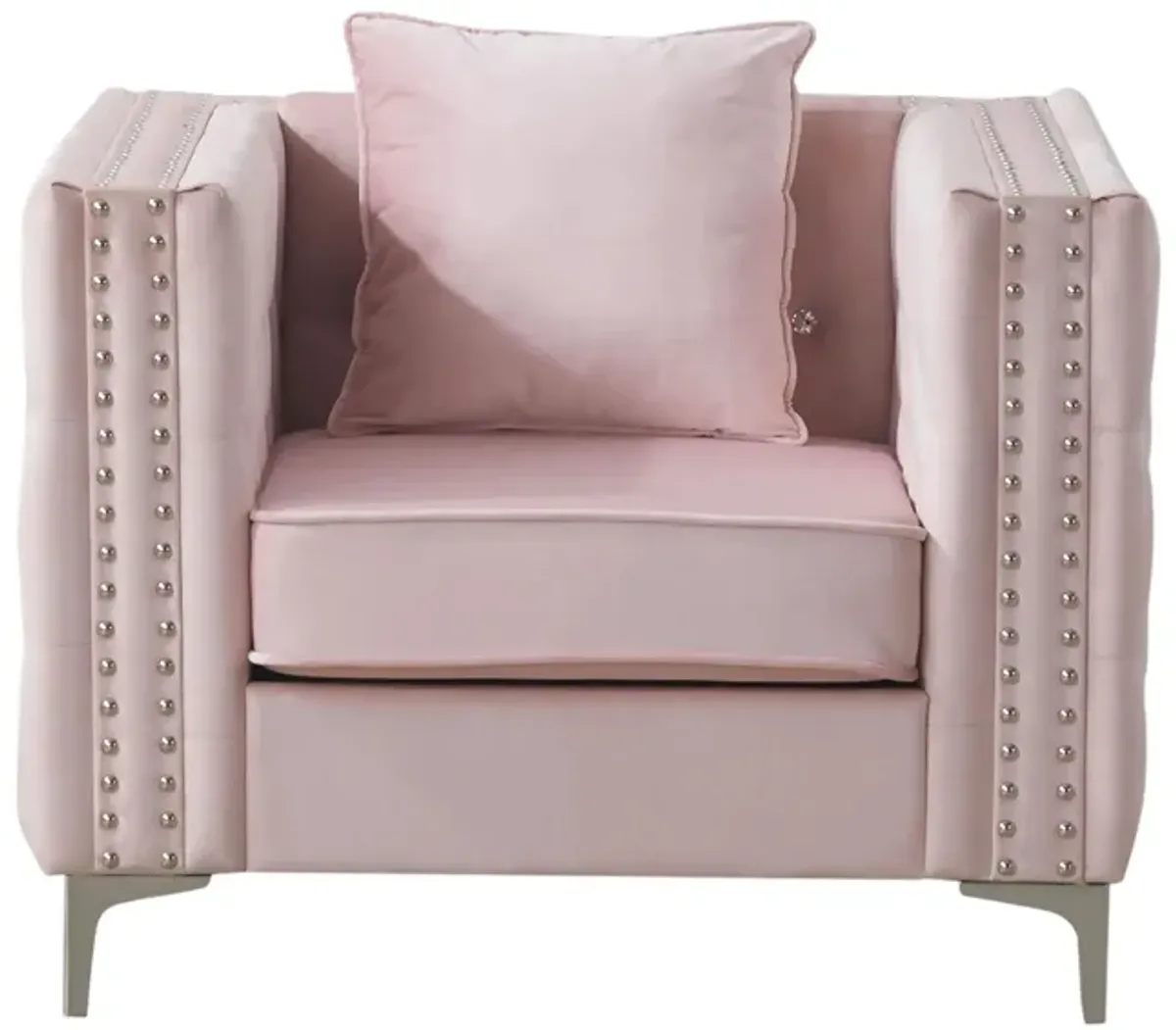 Paige Chair in Pink by Glory Furniture