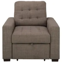 Brynn Chair w/Pull Out Ottoman in Light Gray by Bellanest