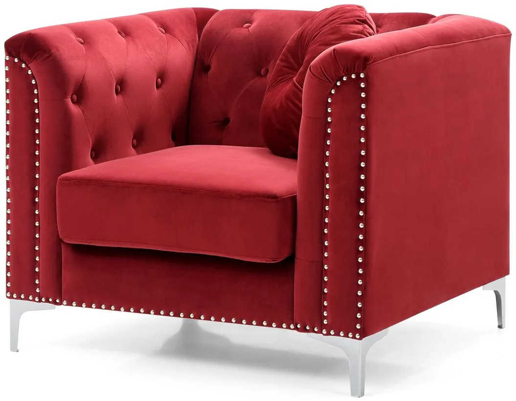 Delray Chair in Red by Glory Furniture