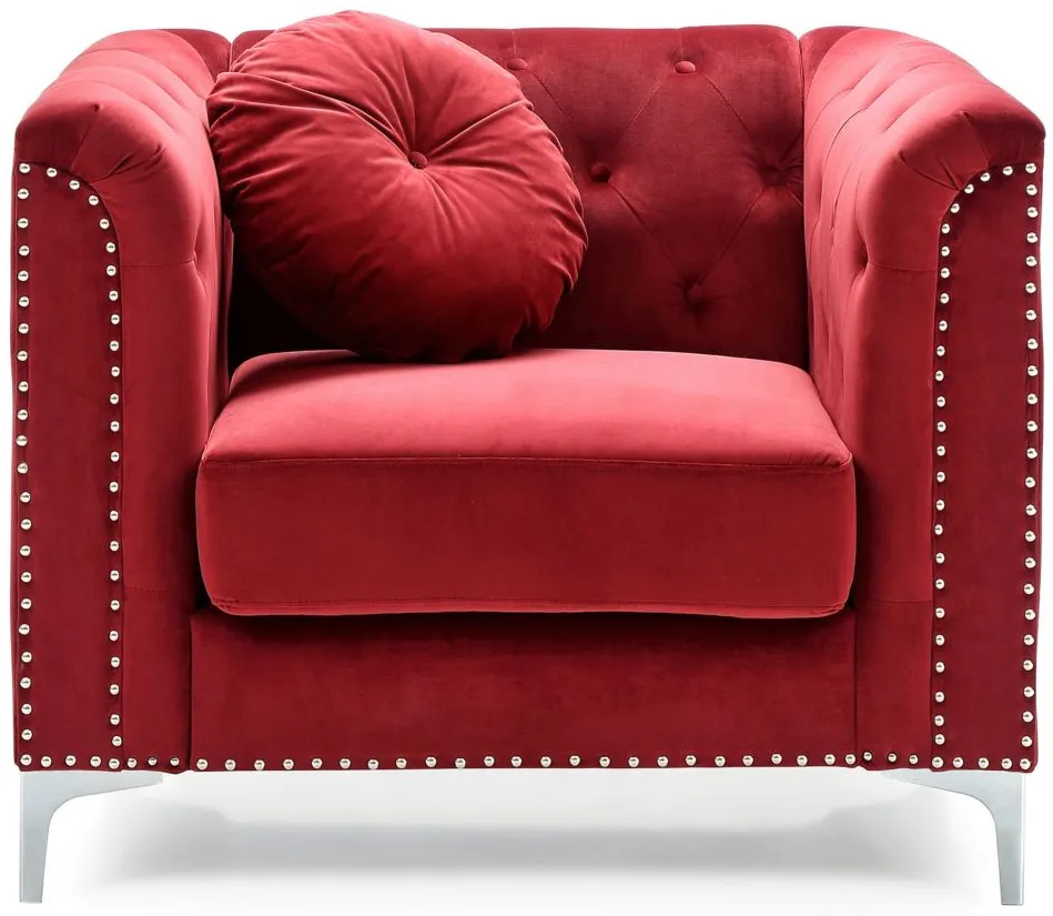 Delray Chair in Red by Glory Furniture