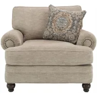 Tifton Chenille Chair in Handwoven Linen by H.M. Richards