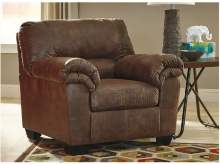Livingston Leather-Look Chair in Brown by Ashley Furniture