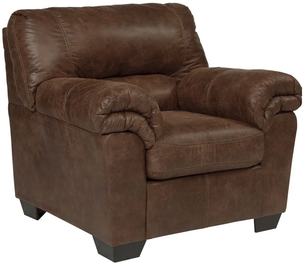 Livingston Leather-Look Chair in Brown by Ashley Furniture