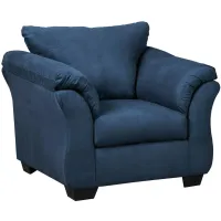 Whitman Microfiber Chair in Blue by Ashley Furniture