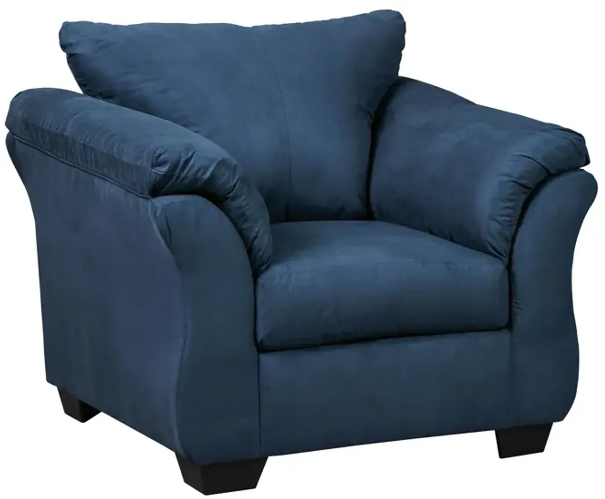 Whitman Microfiber Chair in Blue by Ashley Furniture