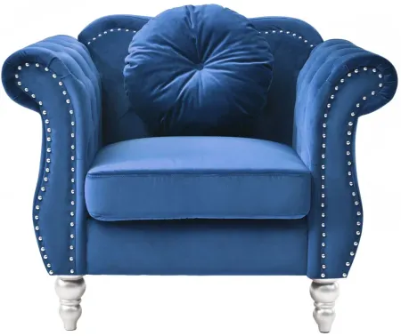 Hollywood Chair in Navy Blue by Glory Furniture