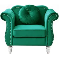 Hollywood Chair in Green by Glory Furniture