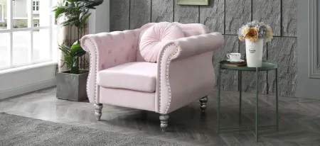 Hollywood Chair in Pink by Glory Furniture