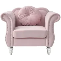 Hollywood Chair in Pink by Glory Furniture
