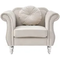 Hollywood Chair in Ivory by Glory Furniture