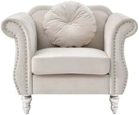 Hollywood Chair in Ivory by Glory Furniture