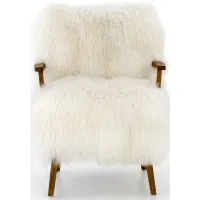 Ashland Armchair in Mongolia Cream Fur by Four Hands