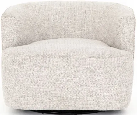 Mila Swivel Chair in Brazos Dove by Four Hands