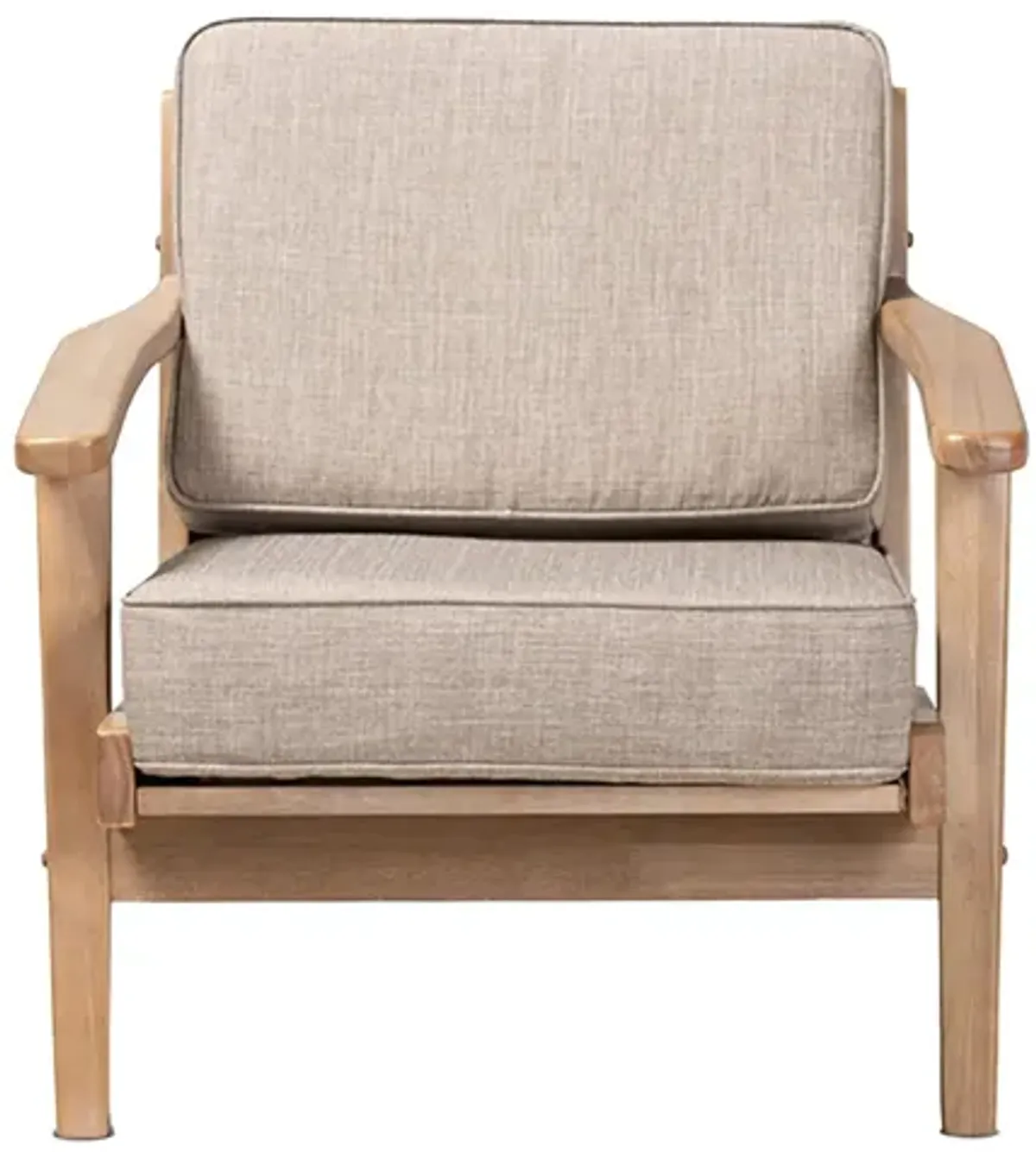 Sigrid Armchair in Light Gray/Antique Oak by Wholesale Interiors