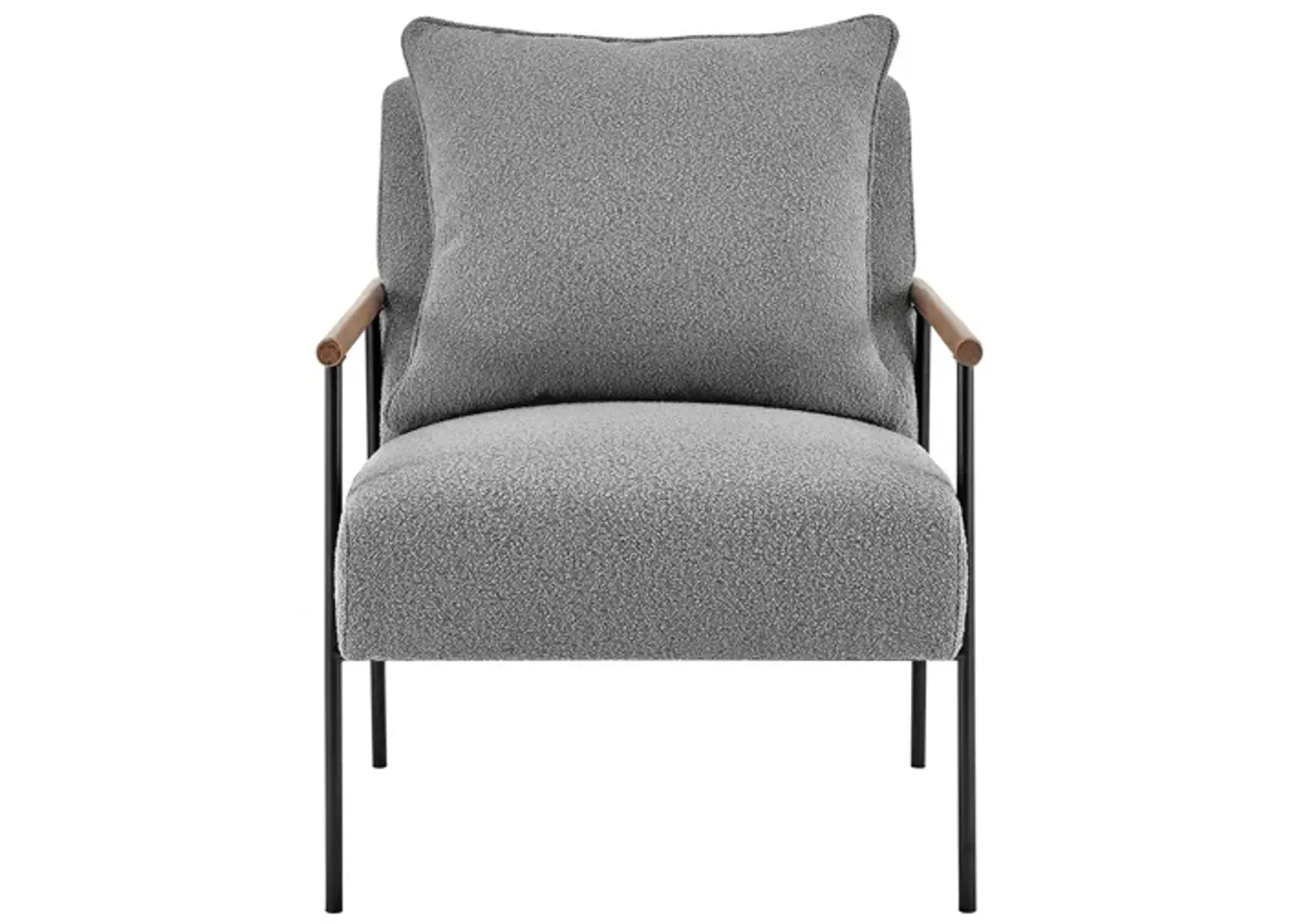 Quinton Fabric Accent Armchair in Boucle Gray by New Pacific Direct