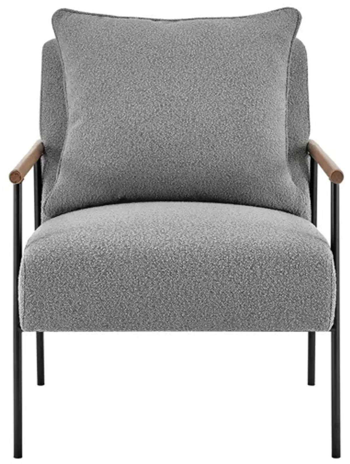 Quinton Fabric Accent Armchair in Boucle Gray by New Pacific Direct