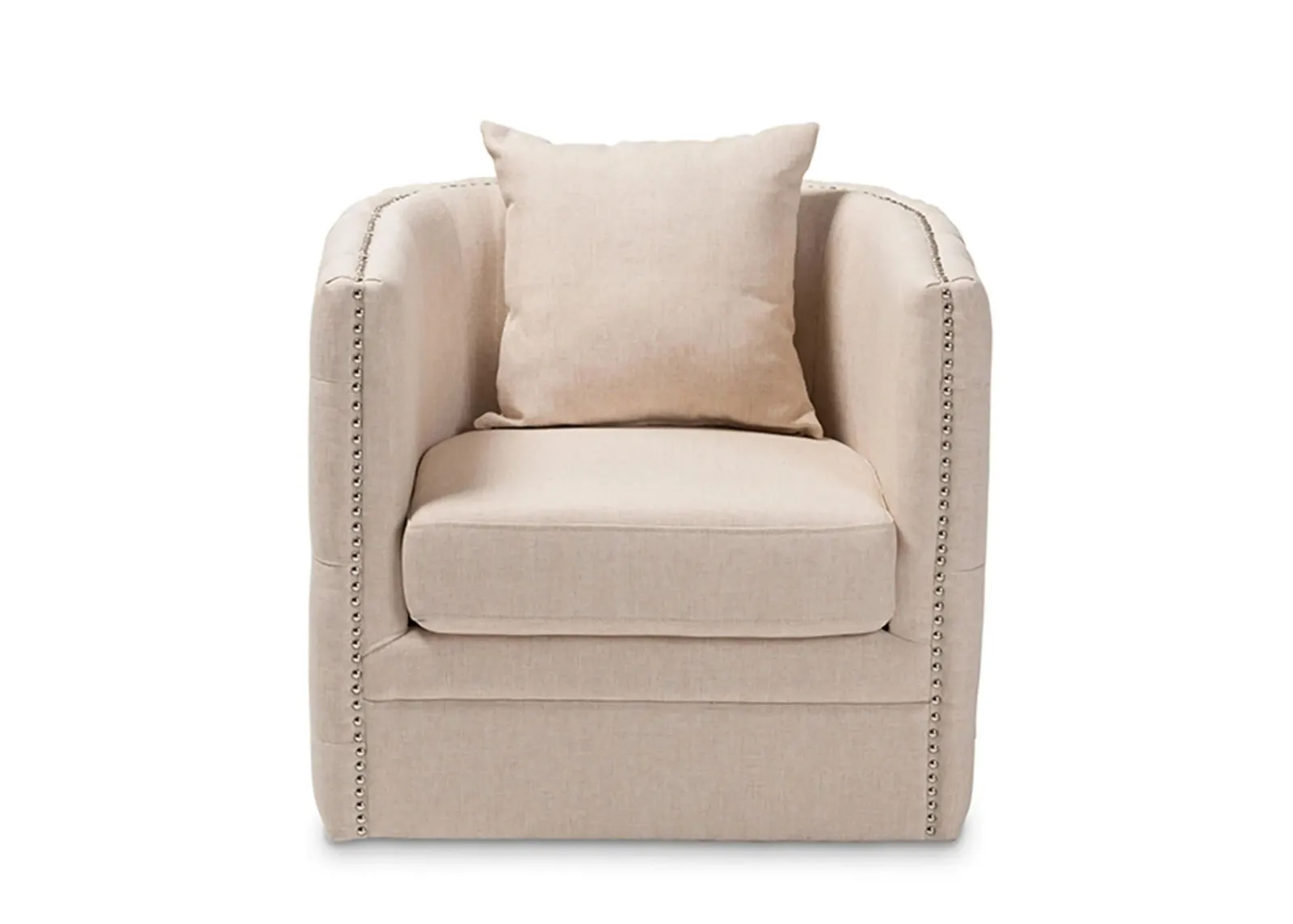 Micah Swivel Chair in Beige by Wholesale Interiors