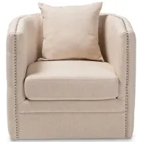Micah Swivel Chair in Beige by Wholesale Interiors